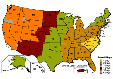 Zone Charts for USPS, and UPS & FedEx Ground